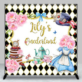 Aperturee - Aperturee Black White Magical Custom Name Onederland Backdrop